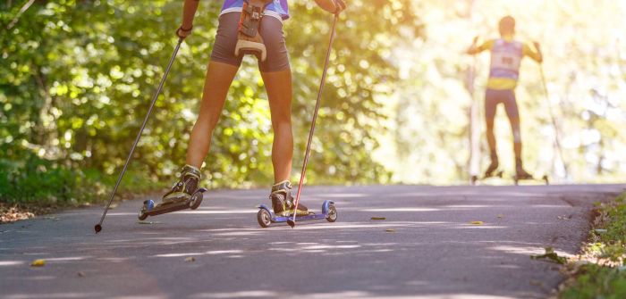 Sommerliches Langlauftraining: Rollski und Cross Skates (Foto: AdobeStock - skumer 220223260)