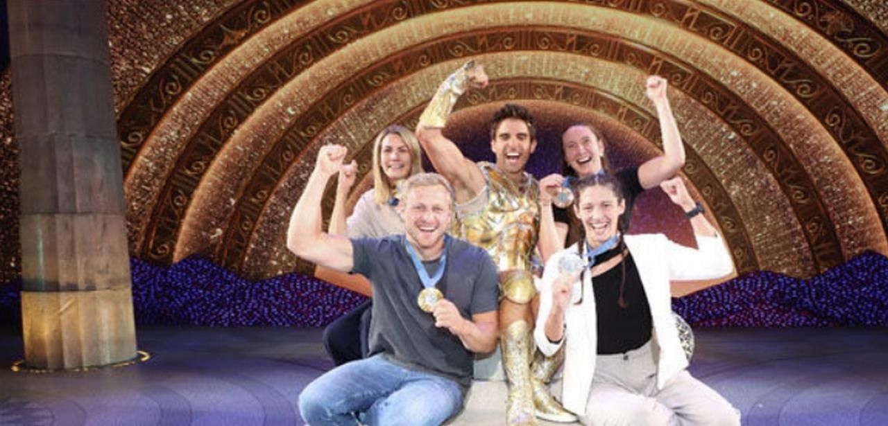 Olympiasieger von Hercules-Musical beeindruckt und geehrt Olympiasieger feiern mit Hercules-Musical in Hamburg (Foto: Stage/Medienpublikation.de)