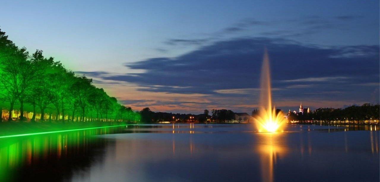 Schwerin setzt auf grünen Wasserstoff für eine nachhaltige Zukunft Wasserstoffbeleuchtung illuminiert Schweriner (Foto: Bergmanngruppe)